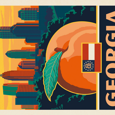 Georgia: Peach State 500 Jigsaw Puzzle 3D Modell