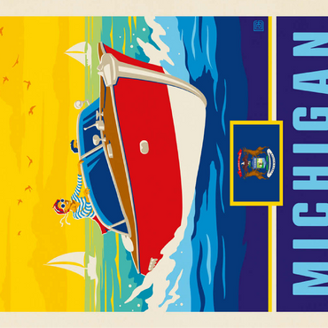 Michigan: The Great Lakes State 100 Jigsaw Puzzle 3D Modell