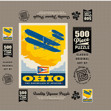 Ohio: The Birthplace of Aviation 500 Jigsaw Puzzle box 3D Modell