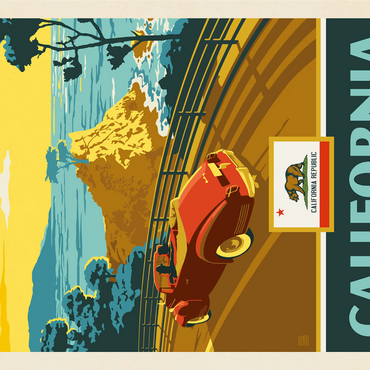 California: The Golden State (Coastline) 1000 Jigsaw Puzzle 3D Modell