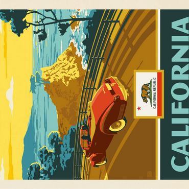 California: The Golden State (Coastline) 100 Jigsaw Puzzle 3D Modell