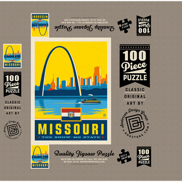 Missouri: The Show-Me State 100 Jigsaw Puzzle box 3D Modell