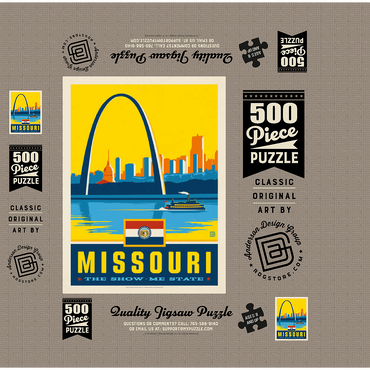 Missouri: The Show-Me State 500 Jigsaw Puzzle box 3D Modell
