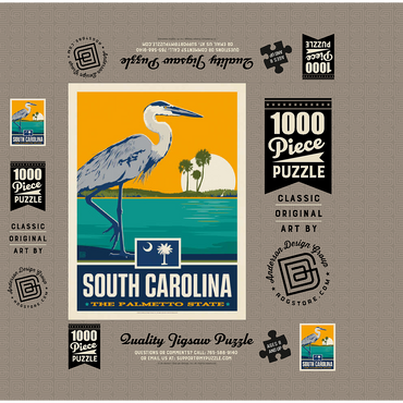 South Carolina: The Palmetto State 1000 Jigsaw Puzzle box 3D Modell