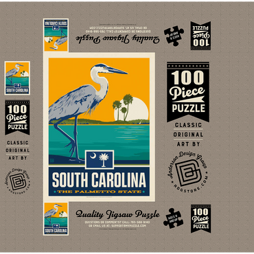 South Carolina: The Palmetto State 100 Jigsaw Puzzle box 3D Modell