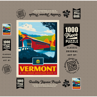 Vermont: The Green Mountain State 1000 Jigsaw Puzzle box 3D Modell