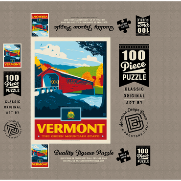 Vermont: The Green Mountain State 100 Jigsaw Puzzle box 3D Modell