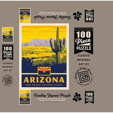 Arizona: The Grand Canyon State 100 Jigsaw Puzzle box 3D Modell