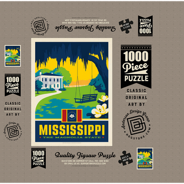 Mississippi: The Magnolia State 1000 Jigsaw Puzzle box 3D Modell
