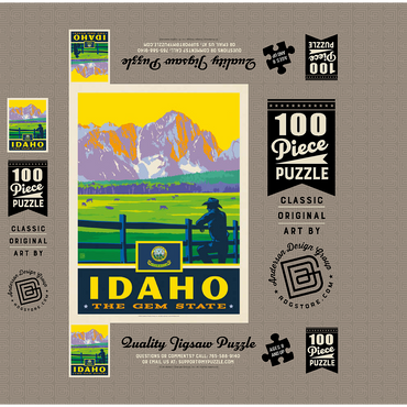 Idaho: The Gem State 100 Jigsaw Puzzle box 3D Modell