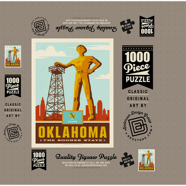 Oklahoma: The Sooner State 1000 Jigsaw Puzzle box 3D Modell