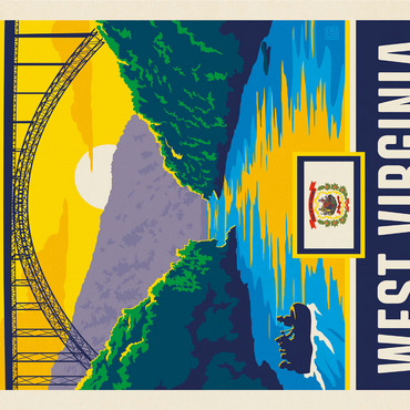 West Virginia: The Mountain State 1000 Jigsaw Puzzle 3D Modell