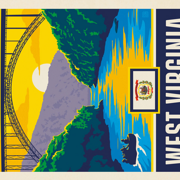 West Virginia: The Mountain State 500 Jigsaw Puzzle 3D Modell