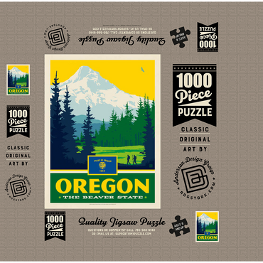 Oregon: The Beaver State 1000 Jigsaw Puzzle box 3D Modell