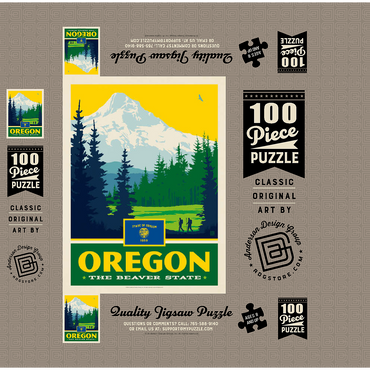 Oregon: The Beaver State 100 Jigsaw Puzzle box 3D Modell