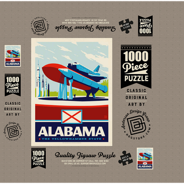 Alabama: The Yellowhammer State 1000 Jigsaw Puzzle box 3D Modell
