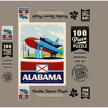 Alabama: The Yellowhammer State 100 Jigsaw Puzzle box 3D Modell