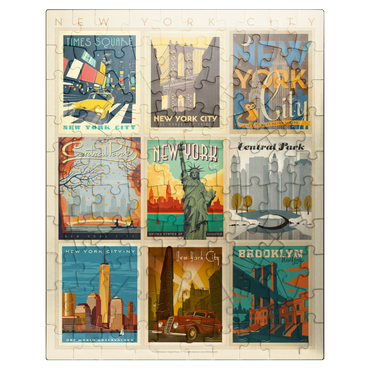 puzzleplate New York City: Multi-Image Print - Edition 1, Vintage Poster 100 Jigsaw Puzzle