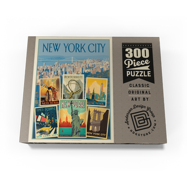 New York City: Multi-Image Collage Print, Vintage Poster 300 Jigsaw Puzzle box view3