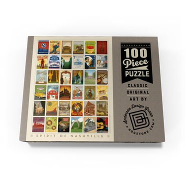 Spirit of Nashville, Collector's Print, Vintage Poster 100 Jigsaw Puzzle box view3