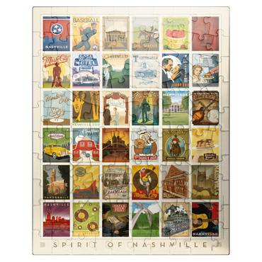 puzzleplate Spirit of Nashville, Collector's Print, Vintage Poster 100 Jigsaw Puzzle