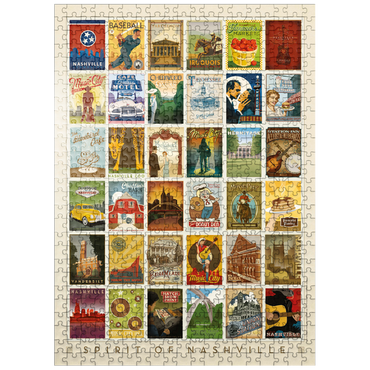 puzzleplate Spirit of Nashville, Collector's Print, Vintage Poster 500 Jigsaw Puzzle