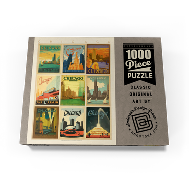 Chicago: Multi-Image Print - Edition 1, Vintage Poster 1000 Jigsaw Puzzle box view3