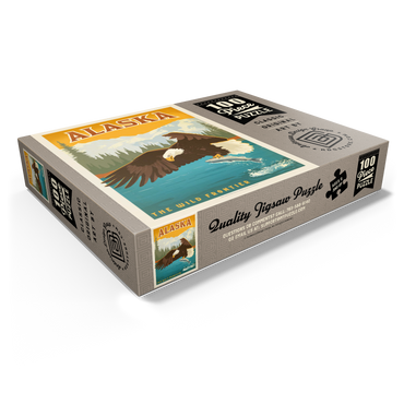 Alaska: Eagle, Vintage Poster 100 Jigsaw Puzzle box view1