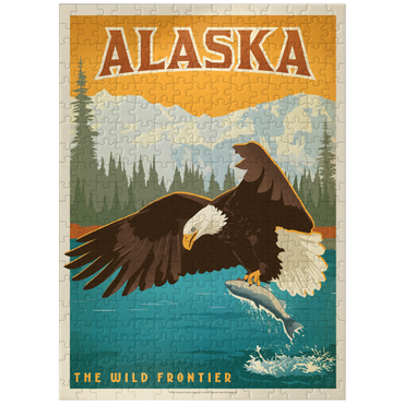 puzzleplate Alaska: Eagle, Vintage Poster 300 Jigsaw Puzzle
