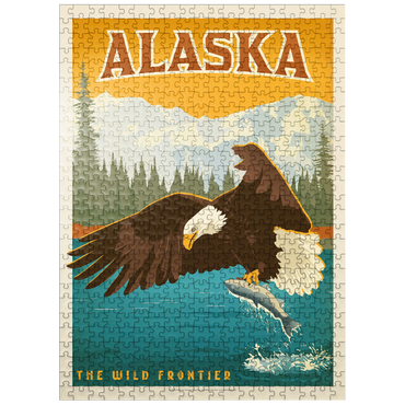puzzleplate Alaska: Eagle, Vintage Poster 500 Jigsaw Puzzle