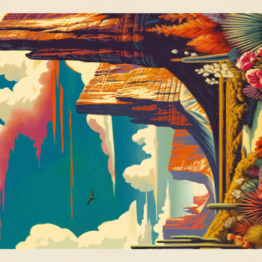 Arizona: Desert Dreamscape, Vintage Poster 1000 Jigsaw Puzzle 3D Modell