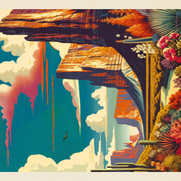 Arizona: Desert Dreamscape, Vintage Poster 100 Jigsaw Puzzle 3D Modell