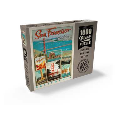 San Francisco: Multi-Image Collage Print, Vintage Poster 1000 Jigsaw Puzzle box view2