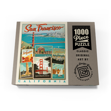 San Francisco: Multi-Image Collage Print, Vintage Poster 1000 Jigsaw Puzzle box view3
