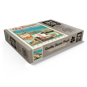 San Francisco: Multi-Image Collage Print, Vintage Poster 100 Jigsaw Puzzle box view1