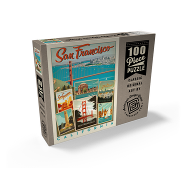 San Francisco: Multi-Image Collage Print, Vintage Poster 100 Jigsaw Puzzle box view2