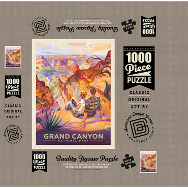 Grand Canyon National Park: A Grand Vista, Vintage Poster 1000 Jigsaw Puzzle box 3D Modell