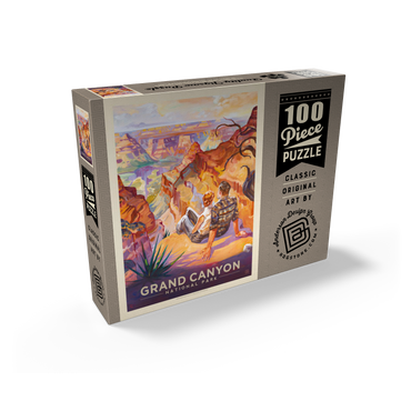 Grand Canyon National Park: A Grand Vista, Vintage Poster 100 Jigsaw Puzzle box view2