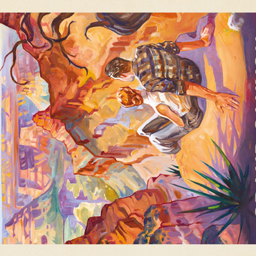 Grand Canyon National Park: A Grand Vista, Vintage Poster 500 Jigsaw Puzzle 3D Modell