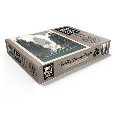 Kenai Fjords National Park: Whale Watching, Vintage Poster 1000 Jigsaw Puzzle box view1