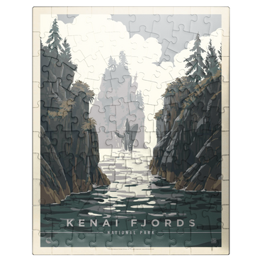 puzzleplate Kenai Fjords National Park: Whale Watching, Vintage Poster 100 Jigsaw Puzzle