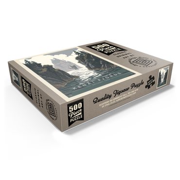 Kenai Fjords National Park: Whale Watching, Vintage Poster 500 Jigsaw Puzzle box view1