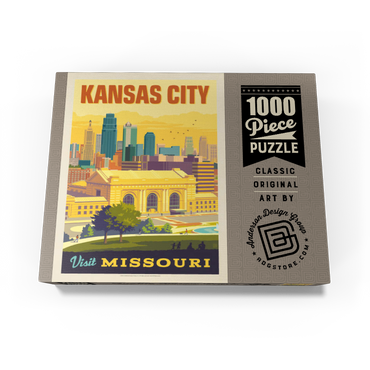 Missouri: Kansas City, Union Station, Vintage Poster 1000 Jigsaw Puzzle box view3