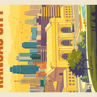 Missouri: Kansas City, Union Station, Vintage Poster 1000 Jigsaw Puzzle 3D Modell