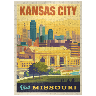 puzzleplate Missouri: Kansas City, Union Station, Vintage Poster 300 Jigsaw Puzzle
