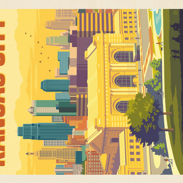 Missouri: Kansas City, Union Station, Vintage Poster 500 Jigsaw Puzzle 3D Modell