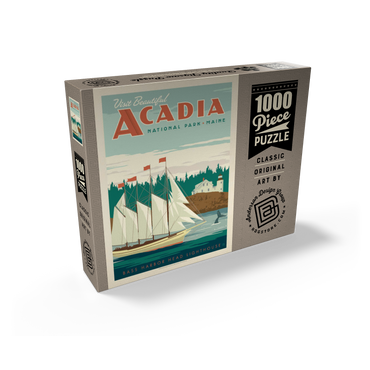 Acadia National Park: Bass Harbor Head, Vintage Poster 1000 Jigsaw Puzzle box view2