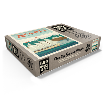 Acadia National Park: Bass Harbor Head, Vintage Poster 500 Jigsaw Puzzle box view1