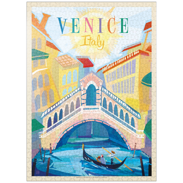 puzzleplate Italy, Venice: (Mod Design), Vintage Poster 1000 Jigsaw Puzzle
