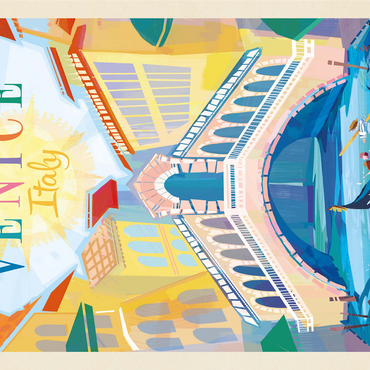 Italy, Venice: (Mod Design), Vintage Poster 1000 Jigsaw Puzzle 3D Modell